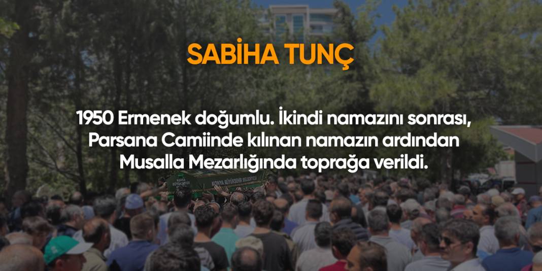 Konya'da bugün vefat edenler | 29 Ağustos 2025 4